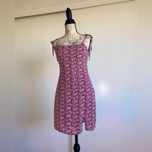 Pink floral dress